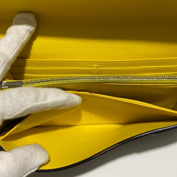 Céline VGUC Pebbled Grey Leather Continental Wallet $970 Retail - Picture 13 of 15